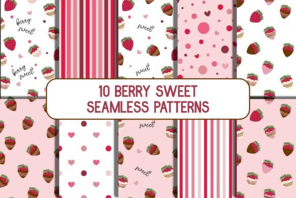 10 Seamless Strawberry Patterns JPEG: Integrating Digital Assets into Creative Workflows