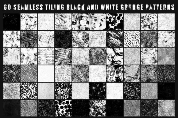 60 Seamless Black and White Jpg Patterns