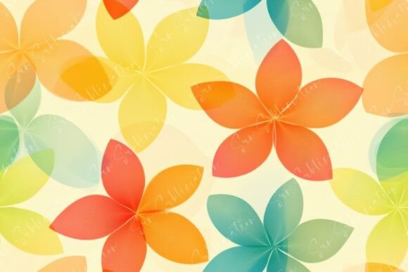 Abstract Flower Patterns Seamless