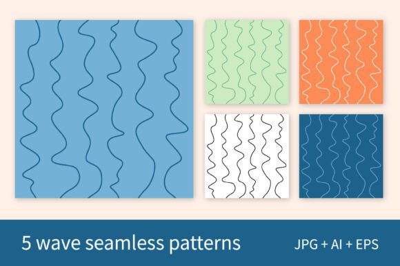 Abstract Wave Seamless Patterns: Elevating Design with Vector 5