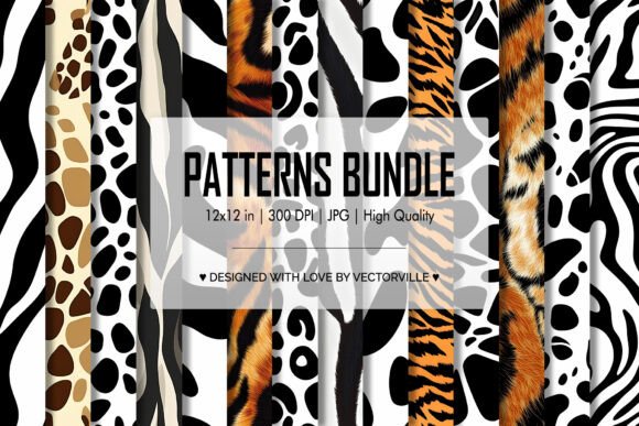 Animal Kingdom Wild Patterns Bundle JPEG
