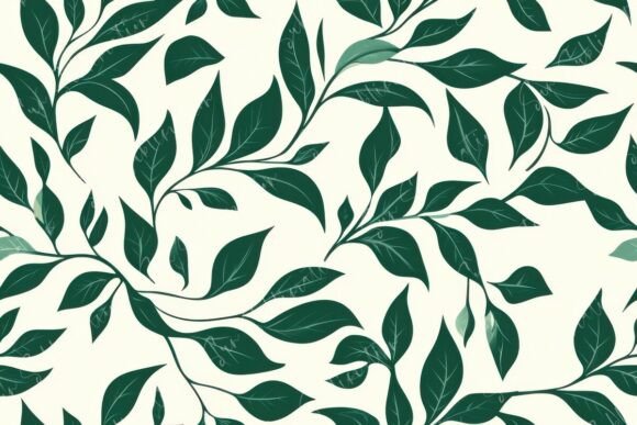 Elevate Your Creative Projects with Elegant Green Leaf Patterns Seamless