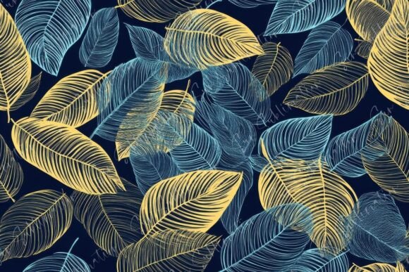 Intricate Patterns of Blue Seamless