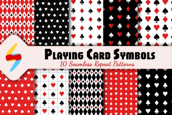 Playing Card Symbol Repeat Patterns