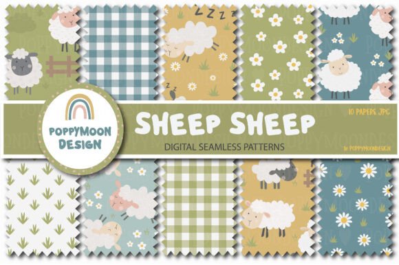 Sheep Sheep Seamless Patterns