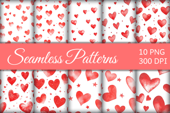 Valentine s Day Red Heart Patterns PNG