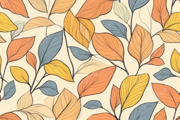 Vibrant Autumn Leaf Patterns Seamless