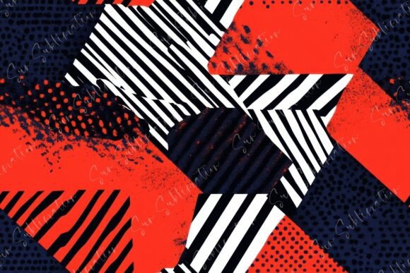 Vivid Geometric Patterns Seamless: Bold Design Asset
